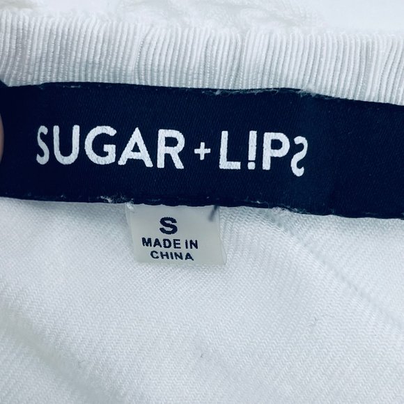 Sugar Lips - Off Shoulder Embroidered Tee - Small - Picture 3 of 5